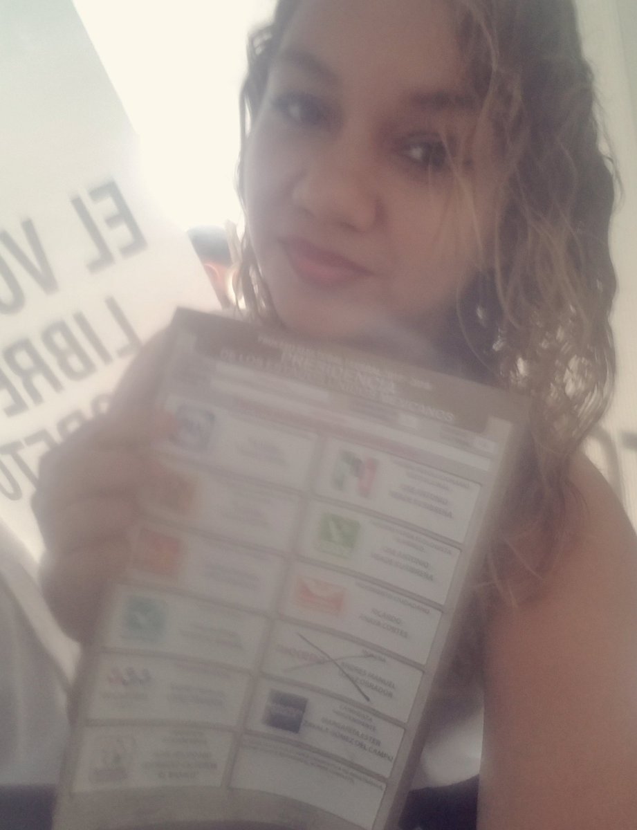 Olgaedithrojas1's tweet photo. #Elecciones2018
#YoVotoPorAMLO Ya cumplí @INEMexico no nos falles.
@lopezobrador_  nuestro próximo presidente. https://t.co/JKpNGjxlau