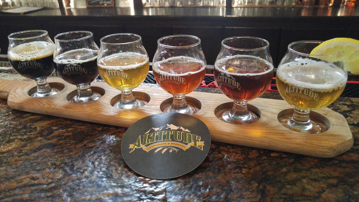 brewerytravels's tweet photo. Brewery 351: Altitude Chophouse & Brewery. Laramie, WY. Fav beer: Tumble Wheat. I was impressed with the beer here, especially the wheat that has won multiple GABF medals. Nice food menu too and they have beer pairing meals #WYbeer https://t.co/aC6BKz9R97
