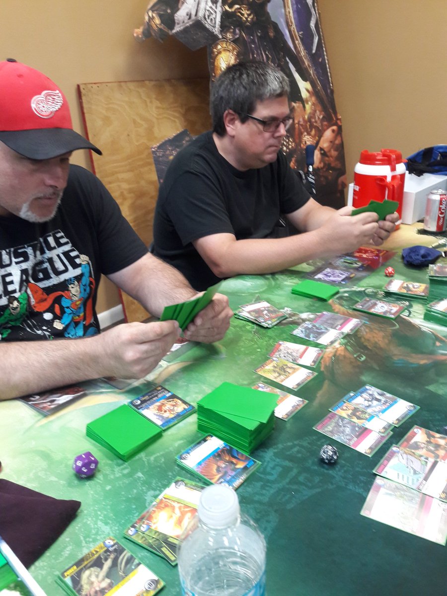 HeyWannaPlayGS's tweet photo. Hey look who's playing! Young and old, table top games are something to behold! 🎲🃏♠️
#tabletop #tabletopgames #tabletopgaming #card #cards #cardgames #magic #magicthegathering #lightseekers #dc #dcdeckbuildinggame #dcdeckbuilding #dragondice #heywannaplay #gamestore #dice https://t.co/YVdSNdCQex