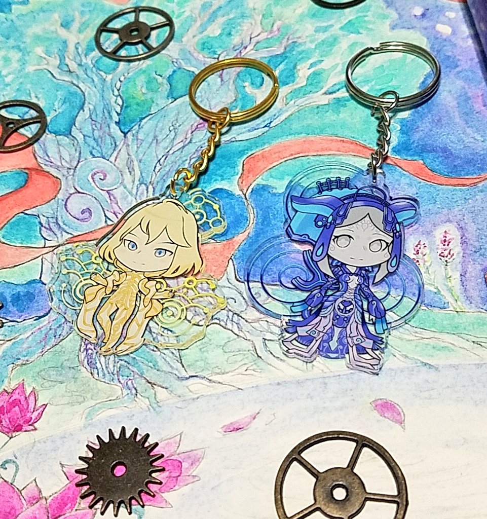 oolongnoon's tweet photo. The earth crew's charm samples arrived. 🙌 They're so beautiful, better than I imagined! Shout-out to @InkItLabs for being super incredible and quality! I'll be putting the full order in this week. #xenoblade #xenobladechronicles https://t.co/KtYsumLmDM