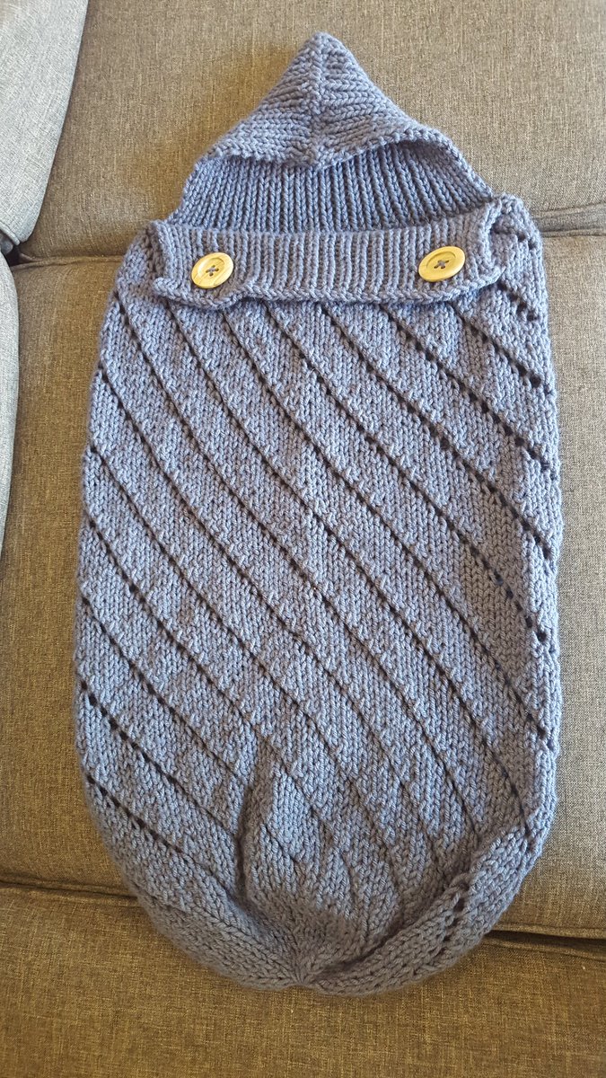 knitneedles's tweet image. #baby #sleep sack I designed. It turned out bigger than I thought it would be but I like it! I'll probably do another one to edit the pattern and then put it in my #etsy shop. #knit #knitting #craft #yarn #ifimsittingimknitting #etsymeetntweet