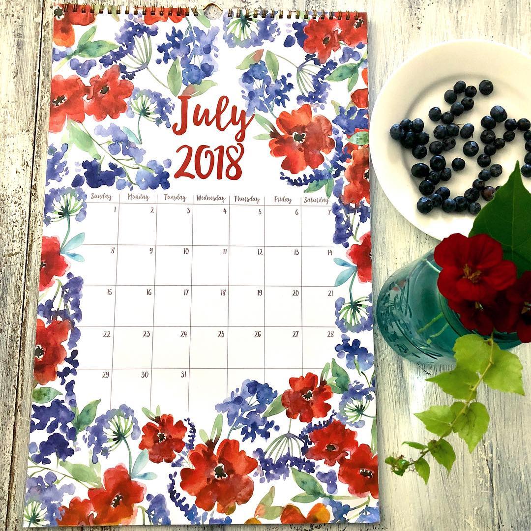 CorinneHaig's tweet photo. Hello #July! Can’t believe the  #calendar I designed is over halfway through! #july2018 #tjmaxx  #homegoods #calendardesigner #calendarartist #stationerydesign  #calendarart #illustrator #surfacedesign #artlicensing #artist https://t.co/DPi6LEd1RA