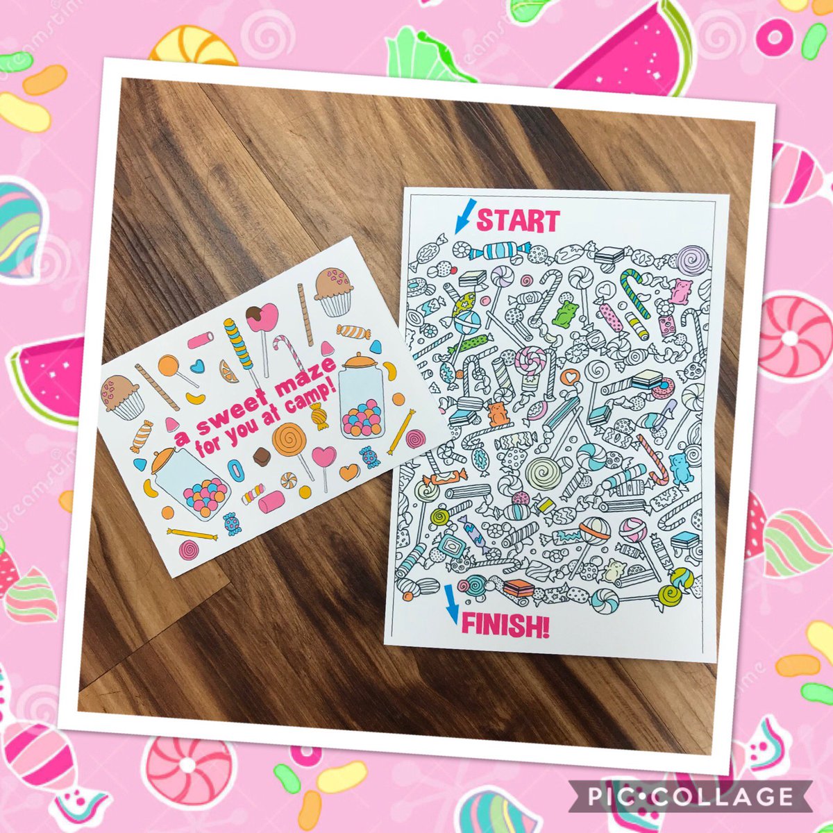 beebeedesigns's tweet photo. A Bee Bee exclusive- your camper will love his candy maze. Perfect for those days when there isn’t a lot to say but you want to send your camper some ❤️. https://t.co/IZAswaVWYu