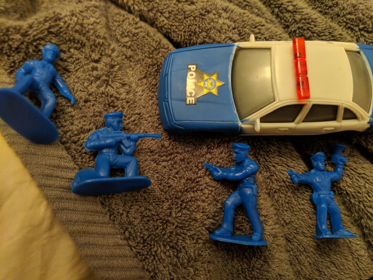 blue plastic army men