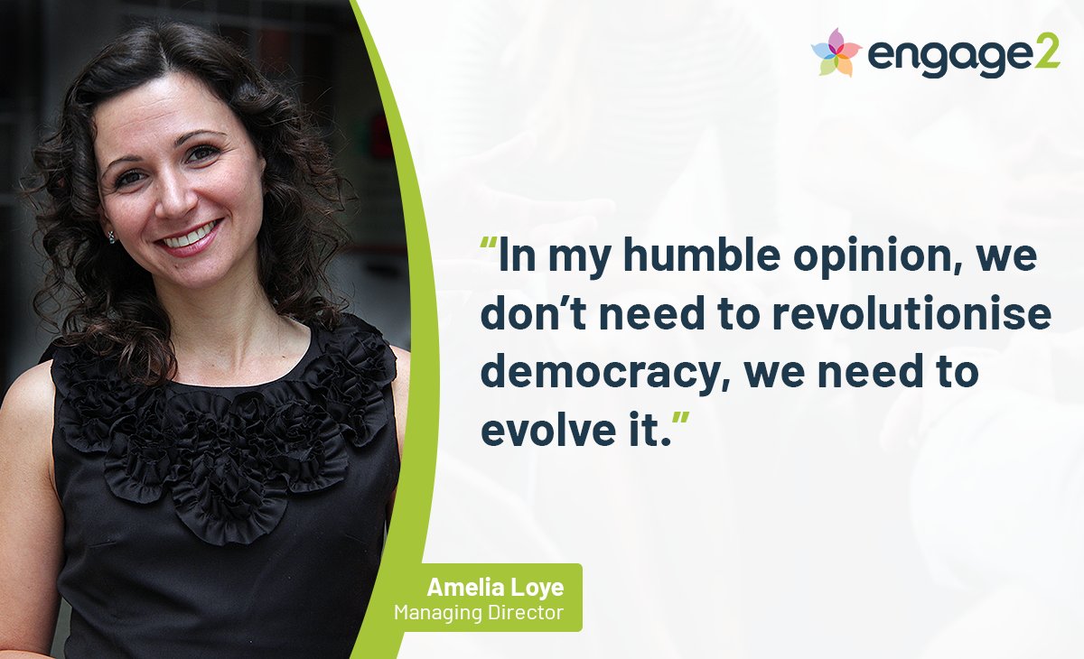 engage2govern's tweet photo. Amelia Loye speaking on #EvolvingDemocracy. @emotivate, Managing Director of engage2 - https://t.co/XjnvKavKKb #commengage #demopart https://t.co/bU0LcfkX2t