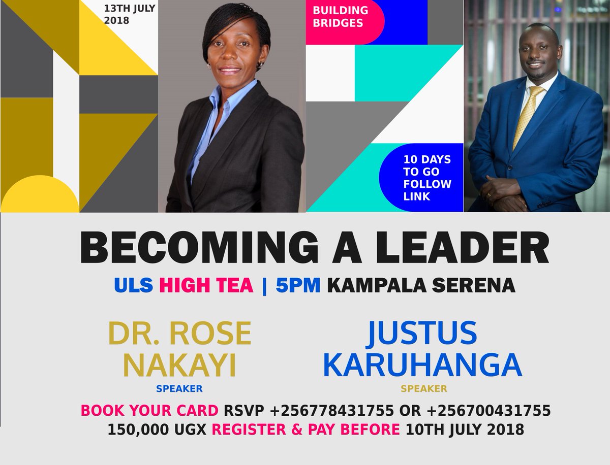 SPKinobe2018's tweet photo. Becoming a Leader #ULSHighTea Click here #ToRegister > https://t.co/MbGRH2ai4Q @JacquelineNama1 @nsava18 @bkaburara @NawaliDoreen @KarungiAnne @WWALAKIRA @ALornah @23marienz @pesh_muyo @PheonaWall We are reaching out #BuildingBridges @ug_lawsociety @ulsceo @kta_law @xcenneth https://t.co/P9Tz9LnD7P
