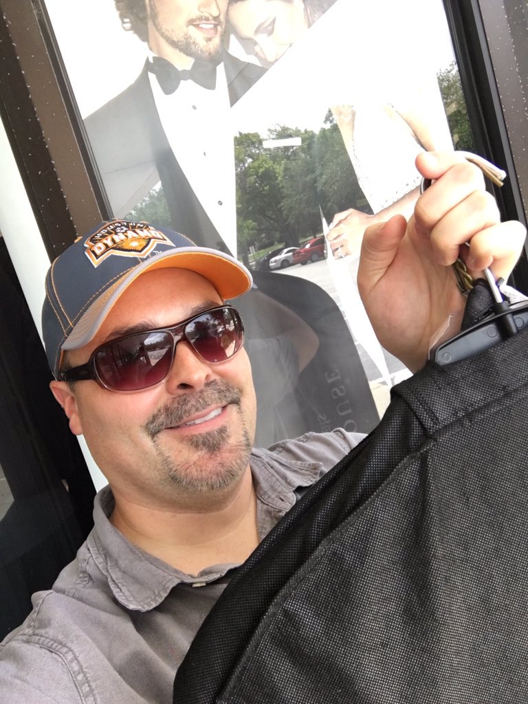 mrgeoffsilvius's tweet photo. Thanks for #Mix965Prom for the memories. But I like to make my own memories: returning tux with no late fees! @Mix965Houston https://t.co/w341xjbp13