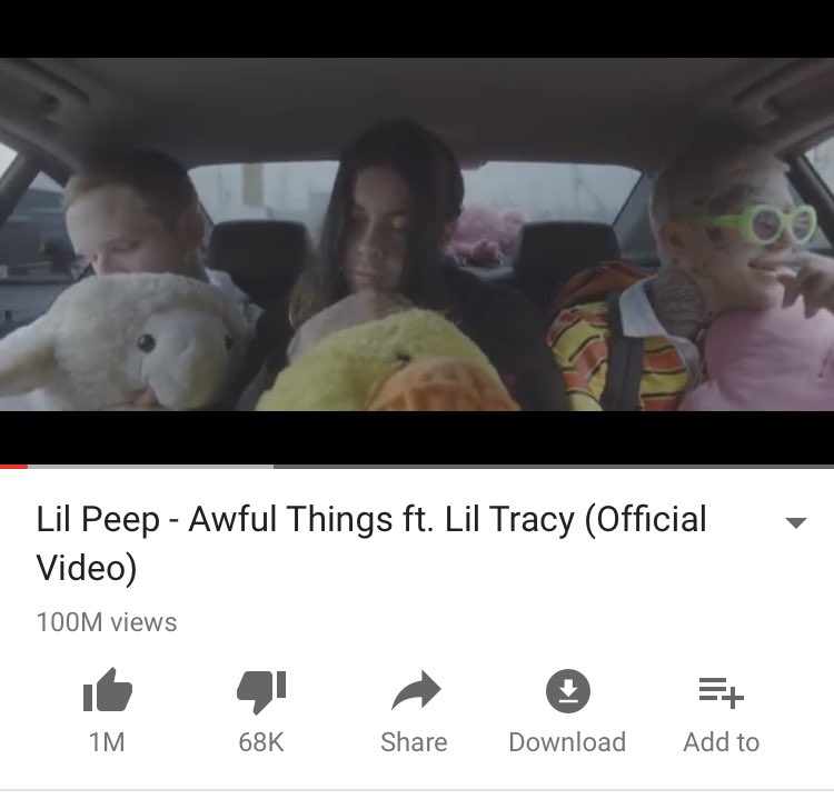 smokeasac's tweet image. awful things reached 100 million plays and over 1 million likes... I’m so proud of you Gus we accomplished something great. I know you are seeing this. I’ll love you forever brother. Lil peep isn’t done here...he still the king.