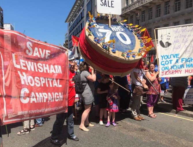BecknCol's tweet photo. Our fnished #birthday-cake on #March #ourNHS70 #Free4allForever our  vulture, Jeremy H, turned up too #NHS #NHSat70 #NHS70 https://t.co/AHhjeASZMB
