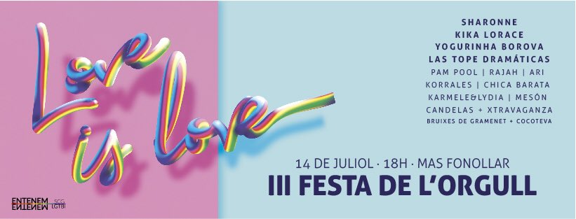 El Próximo 14 de Julio vuelve la Fiesta del Orgullo a #santacoloma #loveislove #lgtbi #santako Os esperamos!!!!