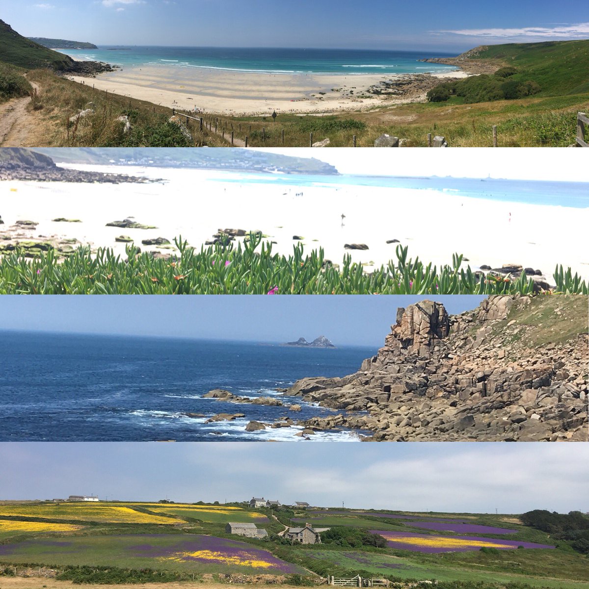 Wonderful 10k coastal walk. Missed the bus back. Shout out to the young man who gave us a lift back to our site today #Cornwall #StJust #angel