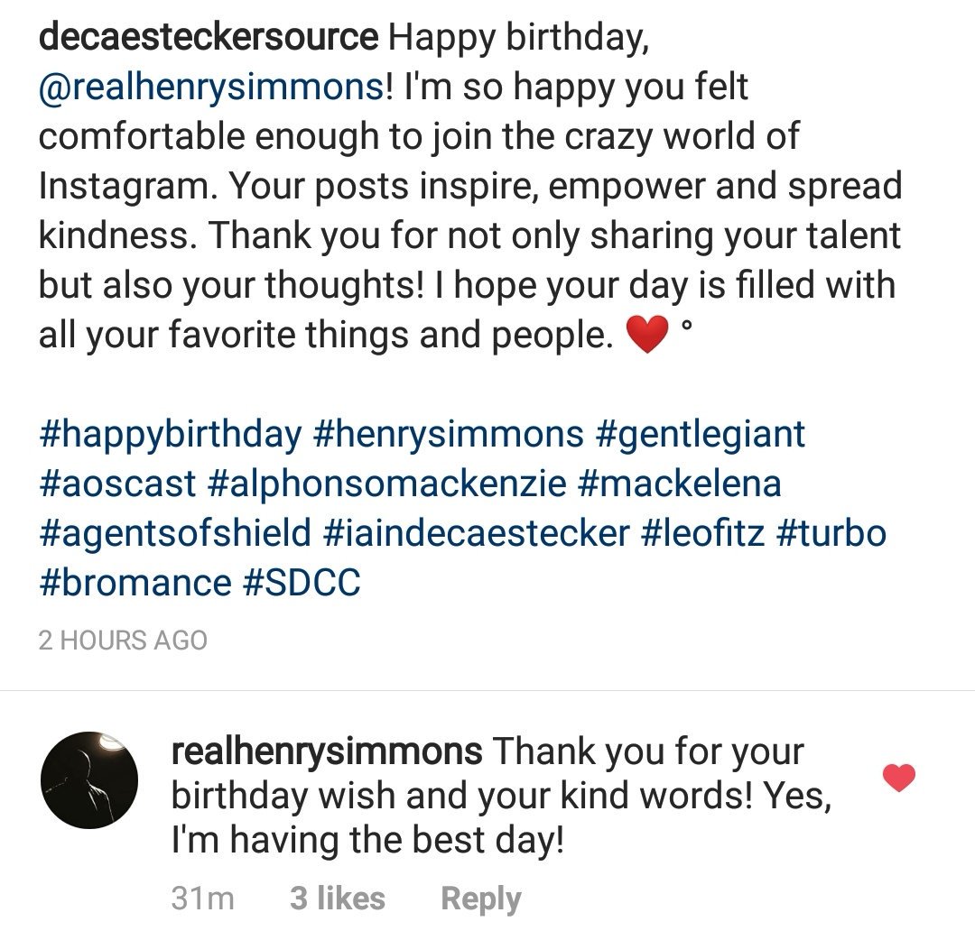 Henry Simmons personally responding to all his birthday wishes is so lovely. Happy he\s feeling the love. 
