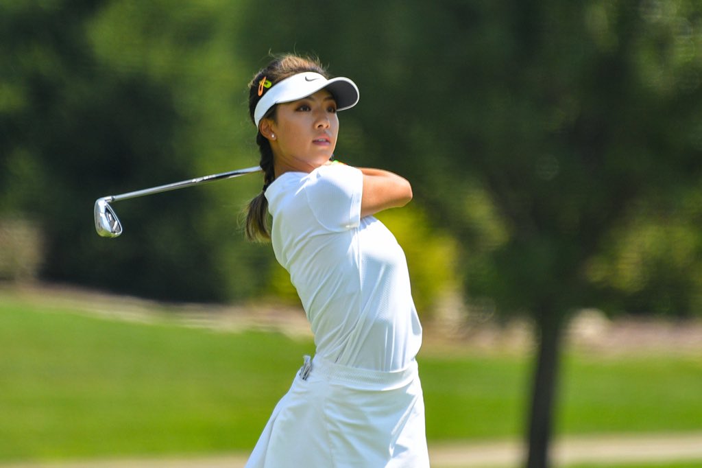 At 15-under par, Muni He wins the inaugural Prasco Charity Championship by four strokes. She fired a bogey-free, 5-under 67 in the final round! #PrascoCC #Road2LPGA (📸: @Smillerpj2)