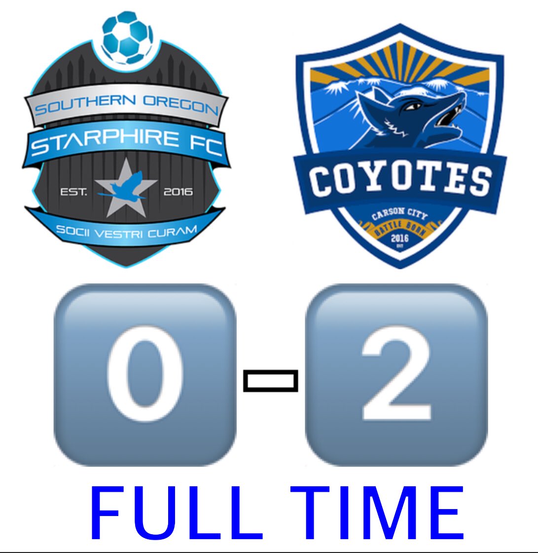 starphirefc's tweet photo. Final Tally for the @UPSLsoccer Wild West Conference Semifinals⚽️Big up @NVCoyotesFC on a great match and win🏆🤙 #blueflamefutbol https://t.co/BUi3dYdjzX