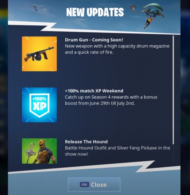 UnitedgamerzHQ's tweet photo. Like if you're staying up all night with me! New Fortnite update soon! New gun and Playground LTM news! https://t.co/H3T7x42Mjo