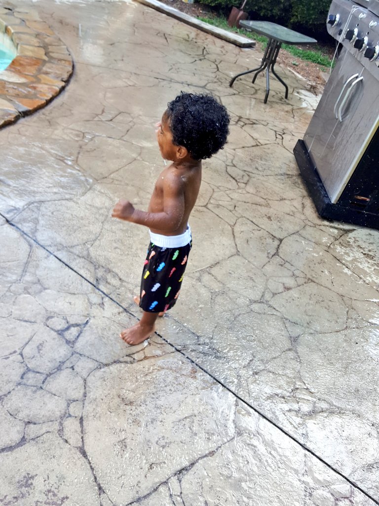 RahmaTweets's tweet photo. My little man in big boy trunks! 😍 https://t.co/e9HDndJstP