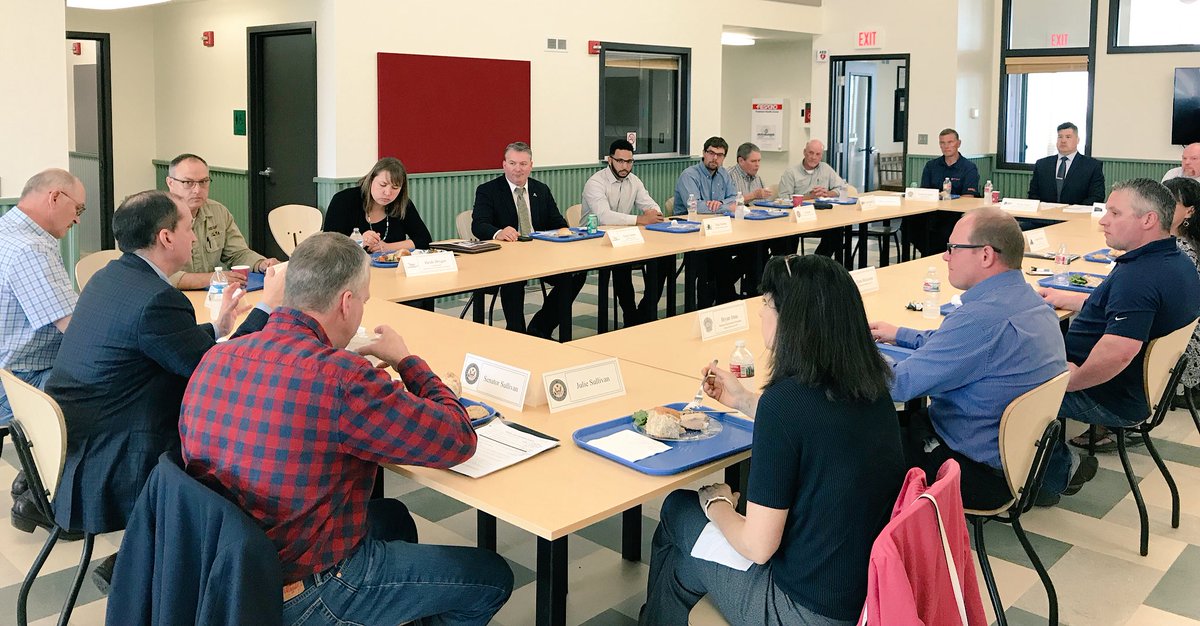 U.S. Secretary of Labor Alexander Acosta and U.S.Senator Dan Sullivan at a roundtable meeting in Fairbanks, Alaska.