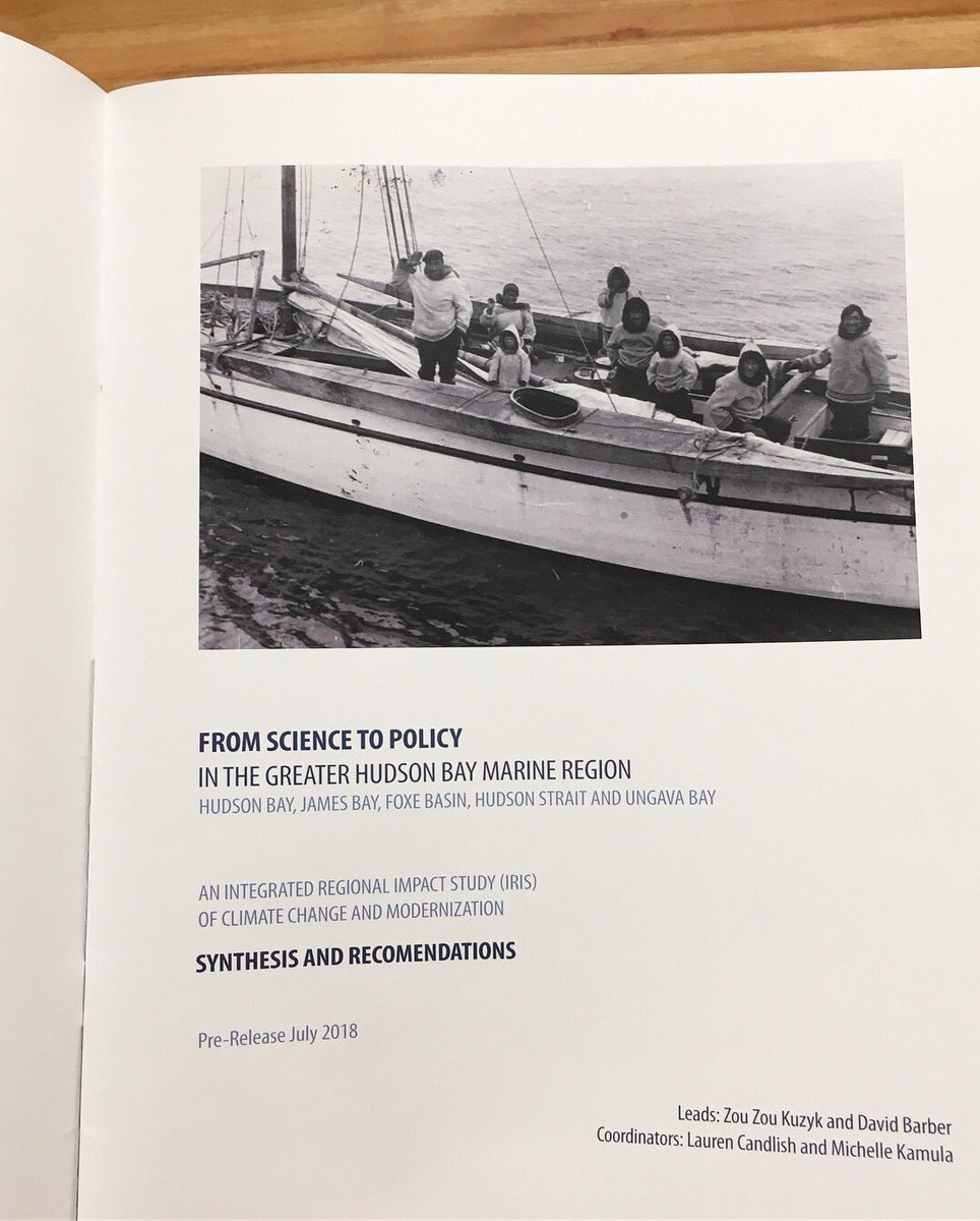 lauren_candlish's tweet photo. The Hudson Bay Integrated Regional Impact Study (IRIS) has been printed as a pre-release just in time for the Knowledge Exchange Workshop in Churchill Manitoba #KnowledgeExchange2018 https://t.co/QrycNW2NQj