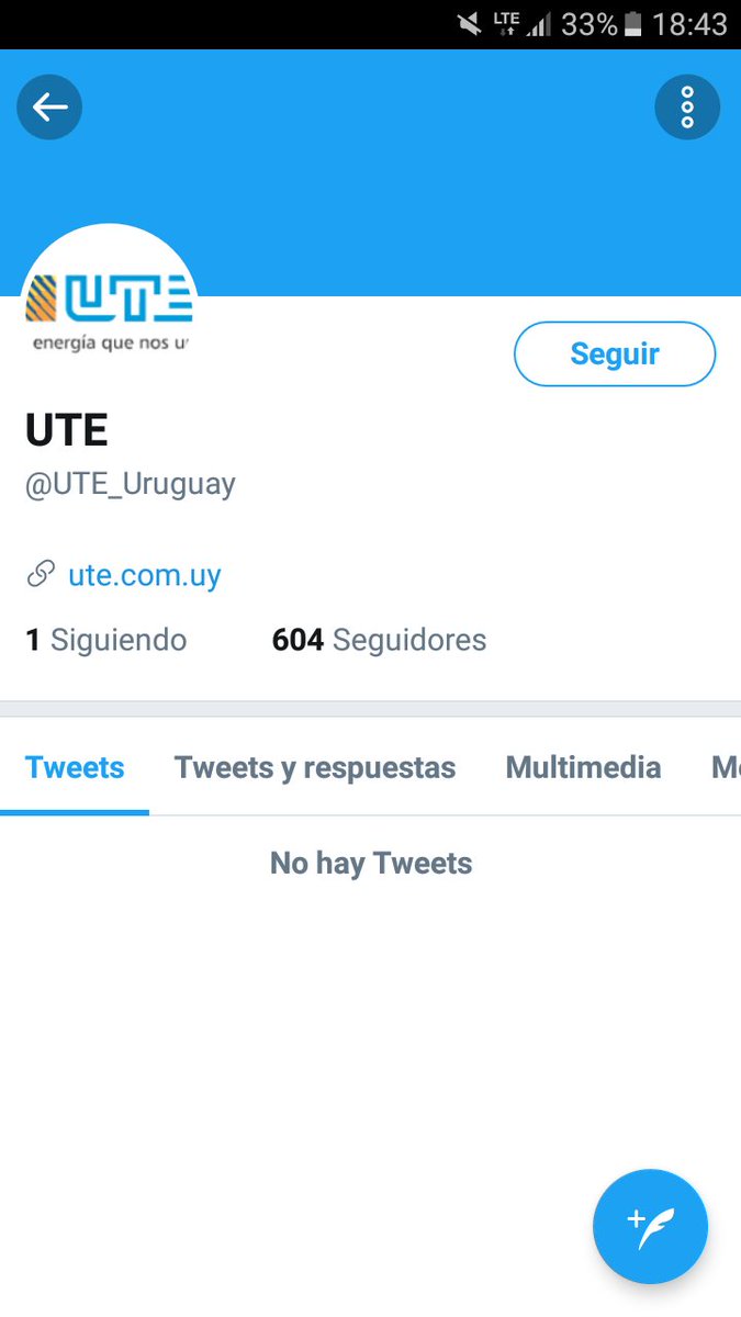 LucilleArnaud's tweet photo. @federicopineyr1 @UTE_Uruguay Dudo que respondan, mira el movimiento de la cuenta. Les hara falta un community manager? https://t.co/GfPPQODx1O