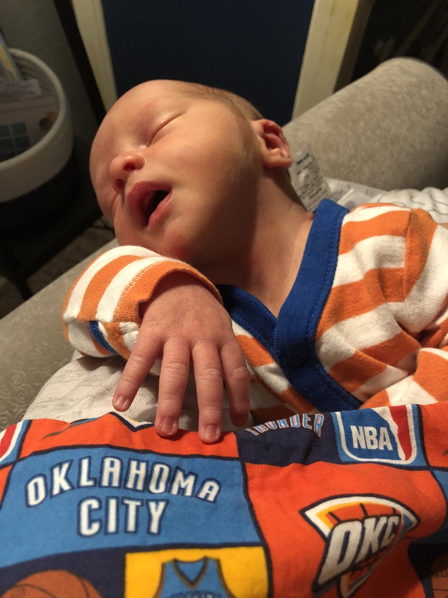 apostlepk's tweet photo. Sorry we missed the party last night @russwest44 and @Yg_Trece // Little man was trucking through a snooze fest 😅🙌🏻 @okcthunder #ThunderUp https://t.co/384HFFFRIo