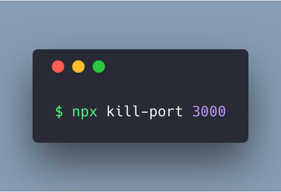 npx kill-port 3000