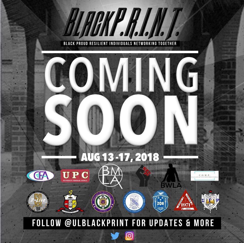 ULBlackPRINT18's tweet photo. FRESHMAN SUMMIT #ComingSoon 👀 #ULBlackPRINT #LeaveYourMark #GeauxCajuns #RaginCajuns #ULGetInvolved #CajunsOf2022 #UL19 #UL20 #UL21 #UL22 https://t.co/pZamAK8TIz