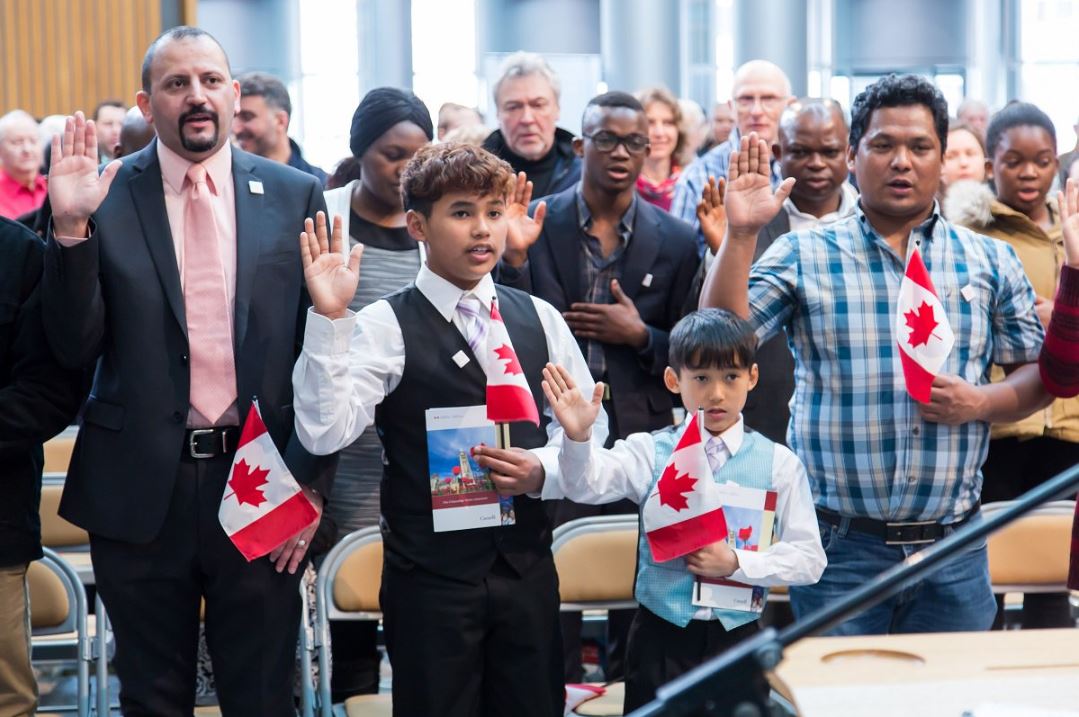 Canada's tweet photo. The best way to celebrate #CanadaDay is by welcoming new citizens. Congratulations to all the #newCanadians who received their citizenship today in ceremonies across Canada! #MyCitizenship 🇨🇦🇨🇦🇨🇦 📷:@ICCICC https://t.co/d5m4B6yrdv