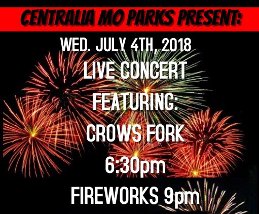 CrowsFork's tweet image. #crowsfork will be performing in #centraliamo on July 4th in the park from 6:30 to dusk before the fireworks!
