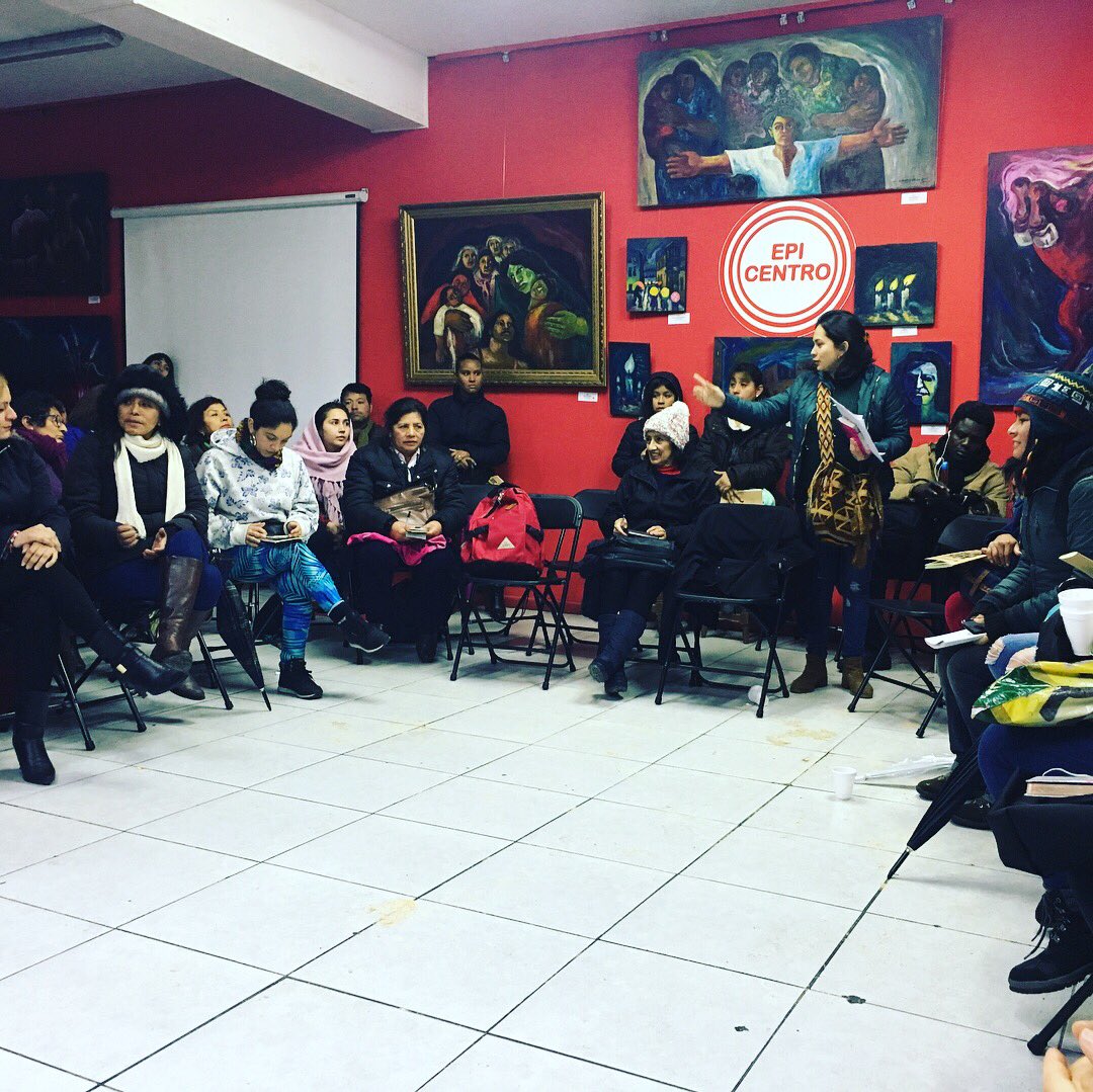 IraciHassler's tweet photo. Maravillosa tarde de reflexión! Con potentes mujeres luchadoras unidas contra toda forma de dominación de género, clase, raza en conversatorio Mujeres y Migración. Con el corazón lleno de esperanzas por una nueva sociedad!! #feminismo #interseccional #decolonial #declase https://t.co/msZ4tbaviI