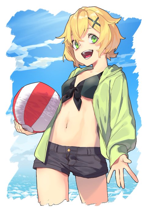 水着パーカーのtwitterイラスト検索結果