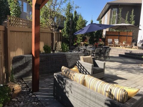 SiteOneCanada's tweet photo. Check out this outdoor space that was transformed into a beautiful, relaxing oasis by Ryan and his team at Lotus Bobcat Service LTD. in Edmonton, AB! #BURNCOPRO #referralprogram #yardrenos #transformation #spacesathome #outdoortransformations https://t.co/7hASCvgqF1
