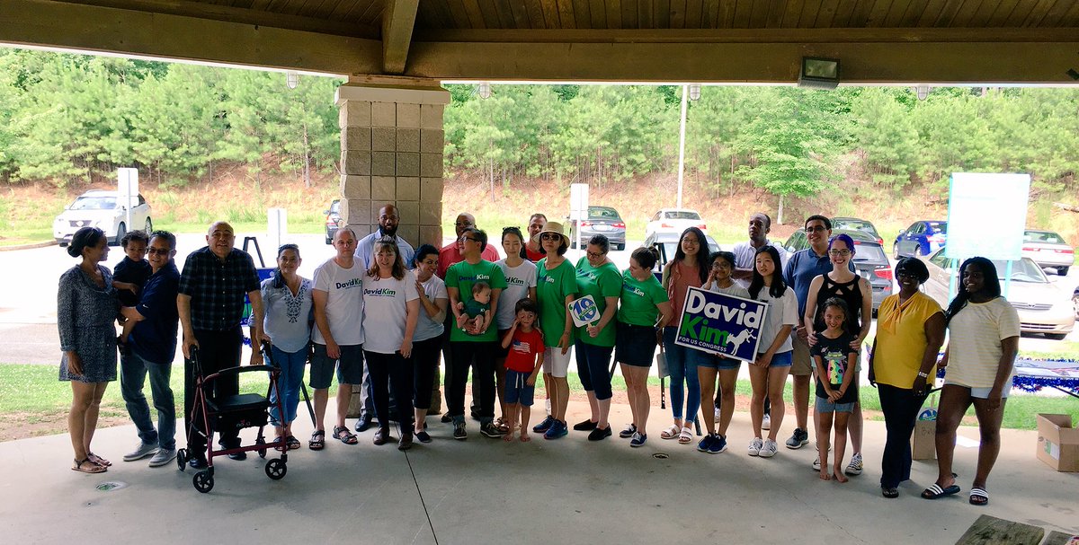 mysoulbestill's tweet photo. Awesome turnout for @DavidKim2018’s #AllAmericanCookout. Early voting starts tomorrow for the Democratic Primary - get out there and do the thing! #FlipItBlue #KimToWin #GA07 #DavidKimforCongress #gapol #VoteGOPOut https://t.co/Pr6cD9Xfa4