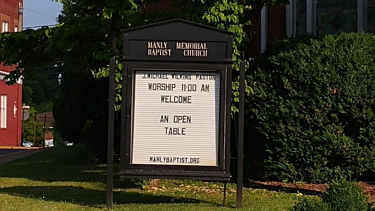 jlathamshotwell's tweet photo. Open tables and "all welcome" signs in front of Lexington businesses and churches today. I'm hearing from supporters and detractors. #RedHenLex #RedHenChat https://t.co/3Juid8hn3Q