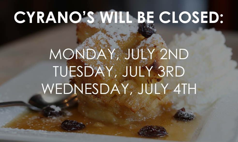 We will resume normal business hours on Thursday, July 5th! Have a fun and safe holiday!