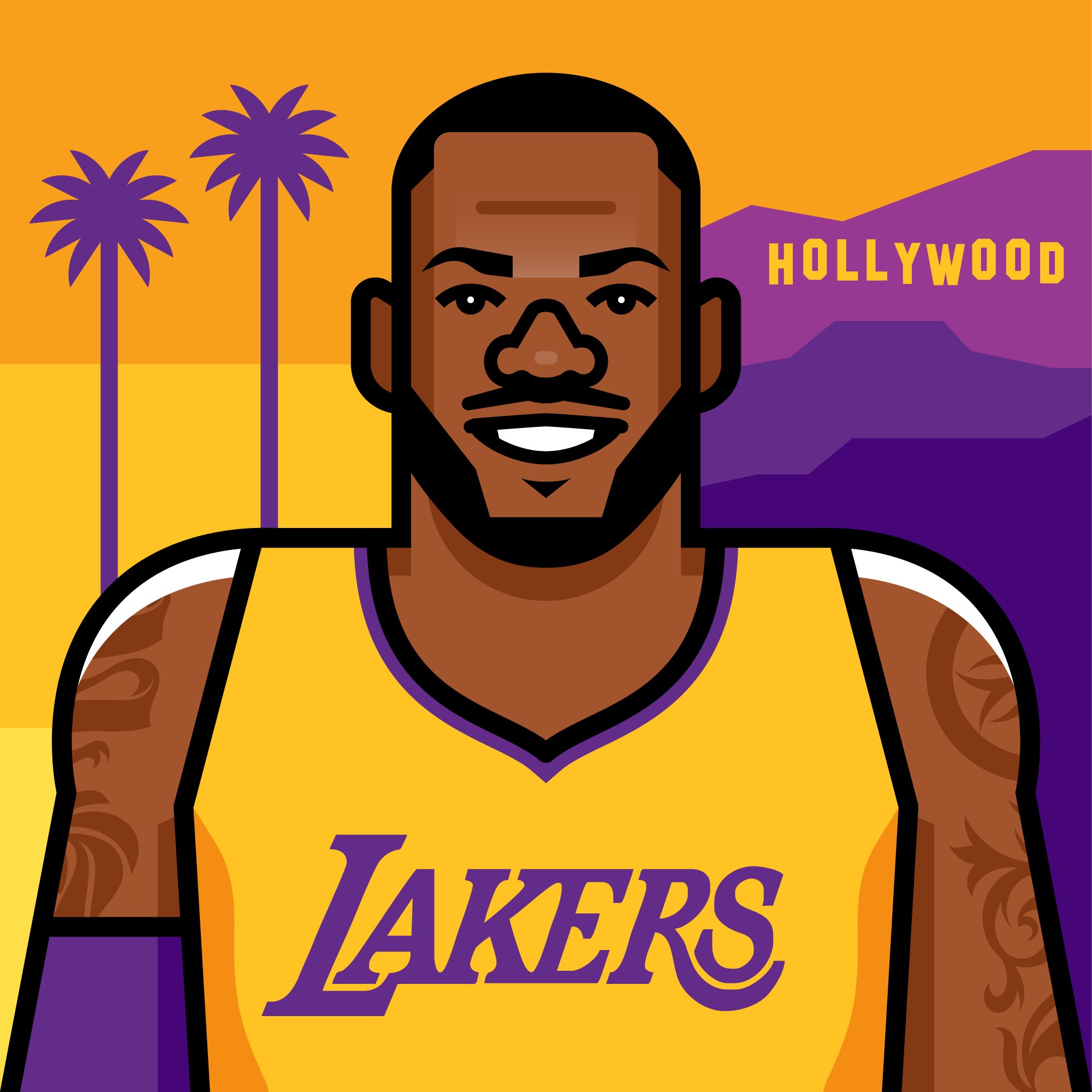 Lebron james cartoon lakers clearance