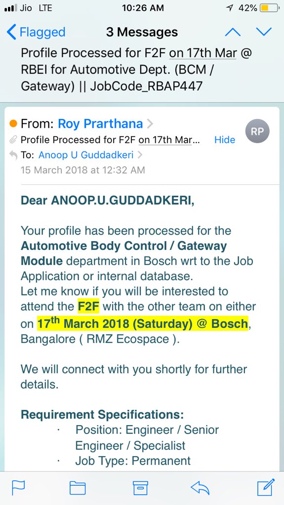 UgAnoop's tweet image. Dear team, FYI please find attached which includes HR person name ,date of interview scheduled as well as place.