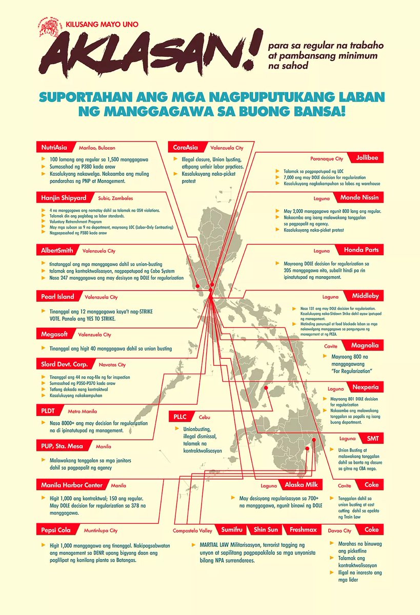 sarahelago's tweet photo. Workers' strikes and "bungkalan" (cultivation as assertion of land ownership) happening left and right speak volumes for the masses' capacity to organize, speak up and demand for basic socio-economic reforms. #KontraktwalGawingRegular #SupportWorkersStrike https://t.co/KZtCW7Cqu6