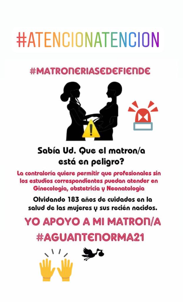 Samanth68854031's tweet photo. Sabe cuál es la #norma21 ?Le dejo información para que apoye nuestra causa #matronxsenalerta 🚨y así nuestra profesión siga vigente y cuidemos la vida de nuestr@s pacientes 💕
#yodefiendolamatroneria
#aguantelanorma21
#elrojosedefiende
#MatronxsEnAlerta 
#cambiodecodigosanitario https://t.co/IQkzKxMnqN