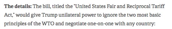 My head hurts so much...Trump is pushing a bill that's literally called the US FART Act. It's a terrifying over-reach of presidential power that would disintegrate decades of trade relationships with our allies and it's also called the US FART Act. axios.com/trump-trade-wa…