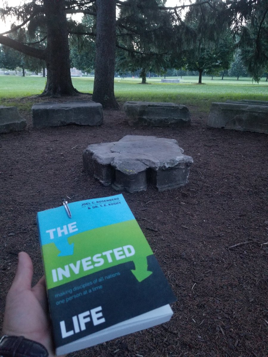 Fight2Follow's tweet photo. @JoelCRosenberg found this book at a random stop at a Goodwill store today. Also found this spot of serenity in a park nearby. "Ironically" there are 12 stone seats and a centerstone. Clearly the Seed of your ministry sown is still finding good soil. Excited to read it! https://t.co/sLokormbEJ