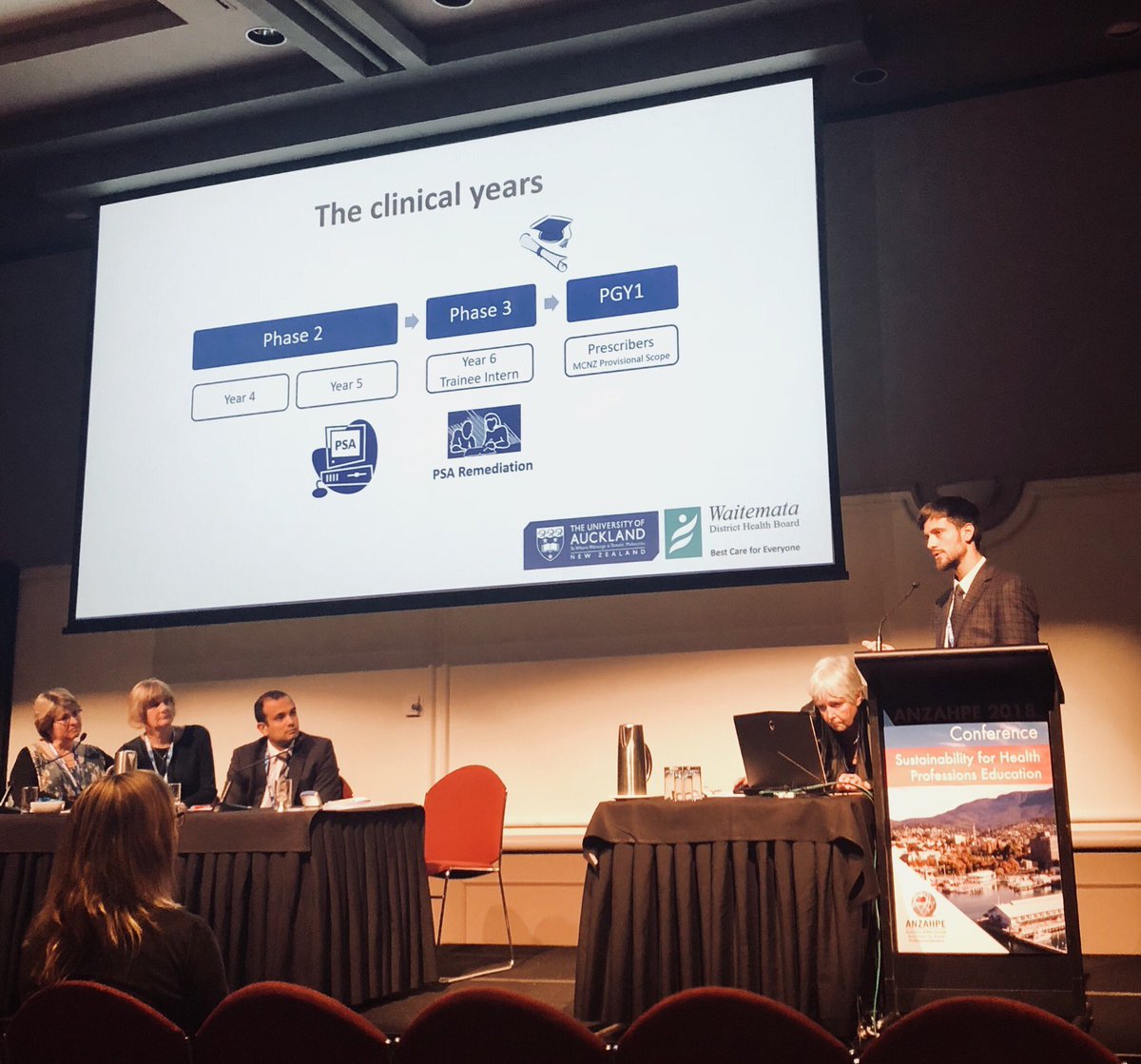 Chris Mysko sharing upcoming work at #WDHB to improve prescribing at an undergraduate level #anzahpe18 <a href="/ChrisMysko/">Chris Mysko</a> @WaitemataDHB