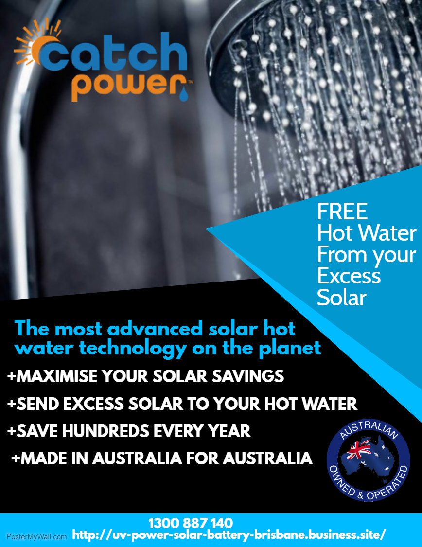 Did you know that you can use your existing solar to access free hot water? #save #solar #australiamade catchpower.com.au