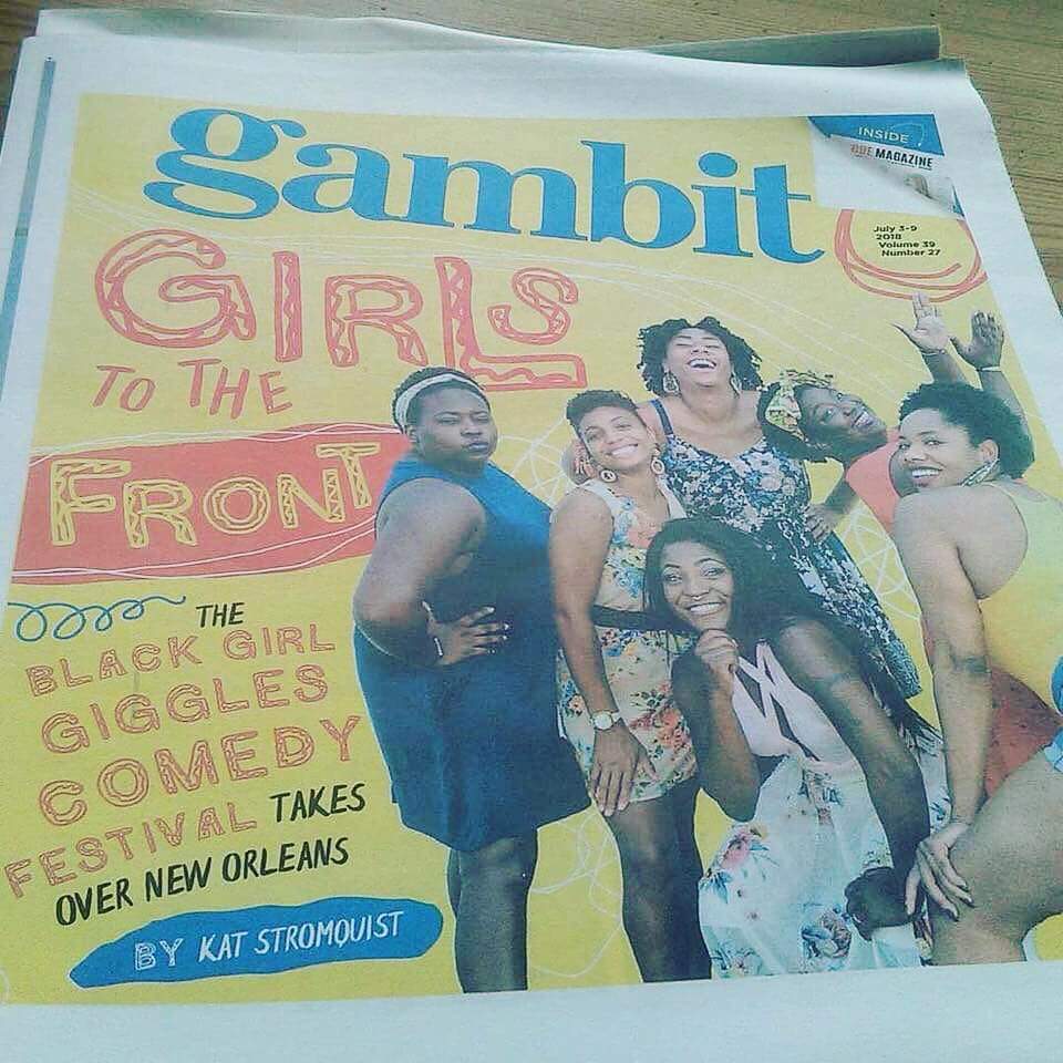 NoLyeComedy's tweet photo. Oh look, it's just US ON THE COVER OF @The_Gambit! Grab a copy for the interviews and all the details on this week's festival! https://t.co/JXaMf83C0R