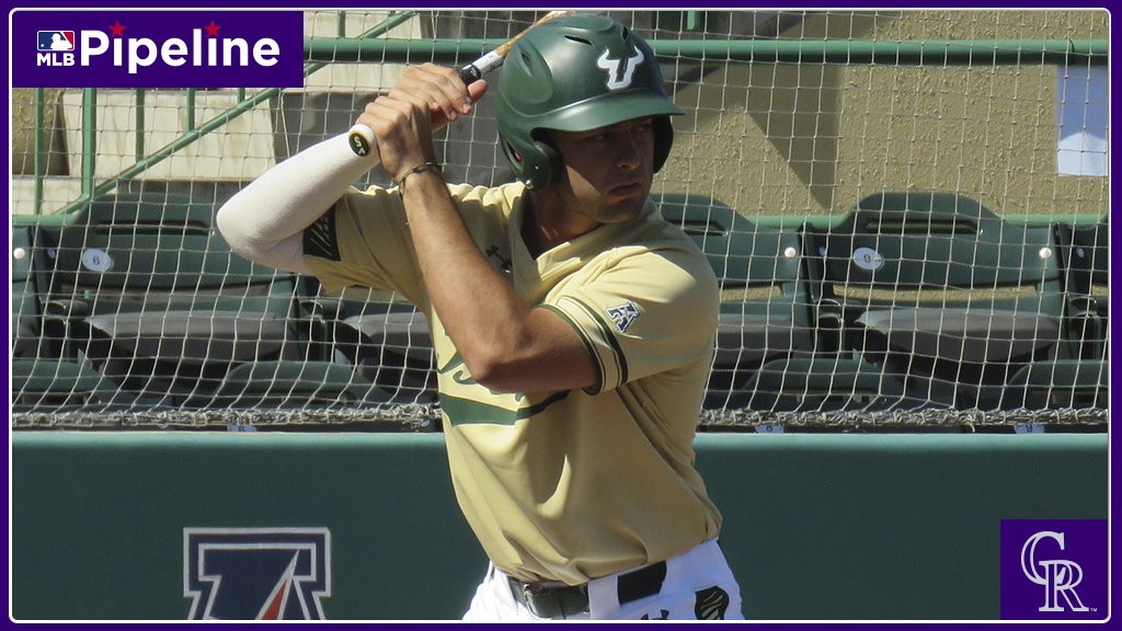 MLBPipeline's tweet photo. #Rockies 15th-round pick Coco Montes went 4-for-5 tonight for @GJRockies. The @USFBaseball product has hit in 13 straight games and is slashing .460/.500/.667. In 15 games, he has had:
0 H: 1x
1 H: 6x
2 H: 4x
3 H: 2x
4 H: 1x
5 H: 1x
@Rockies Draft stats: https://t.co/8YY21uBfFZ https://t.co/PYufeFo84G
