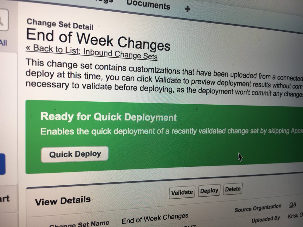 KristiForce's tweet image. Yes please! #quickdeploy #AwesomeAdmin one of few things I like about change sets 🙄