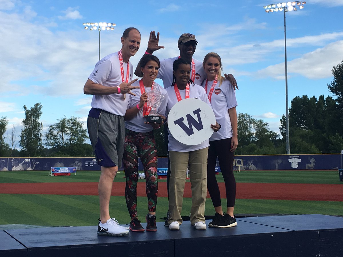UW's tweet photo. .@espn hosted its Unified Sports Challenge today as part of @2018USAGames Opening Ceremonies, and the UW team won! We donated the $20K prize back to  @SpecialOlympics. 
Learn more about the challenge at: https://t.co/e7gYjEuAOK
#2018USAGames https://t.co/9E67pGipqc