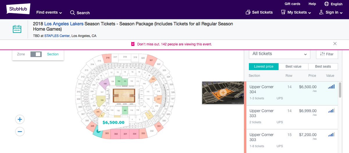 Los Angeles Lakers Tickets - StubHub