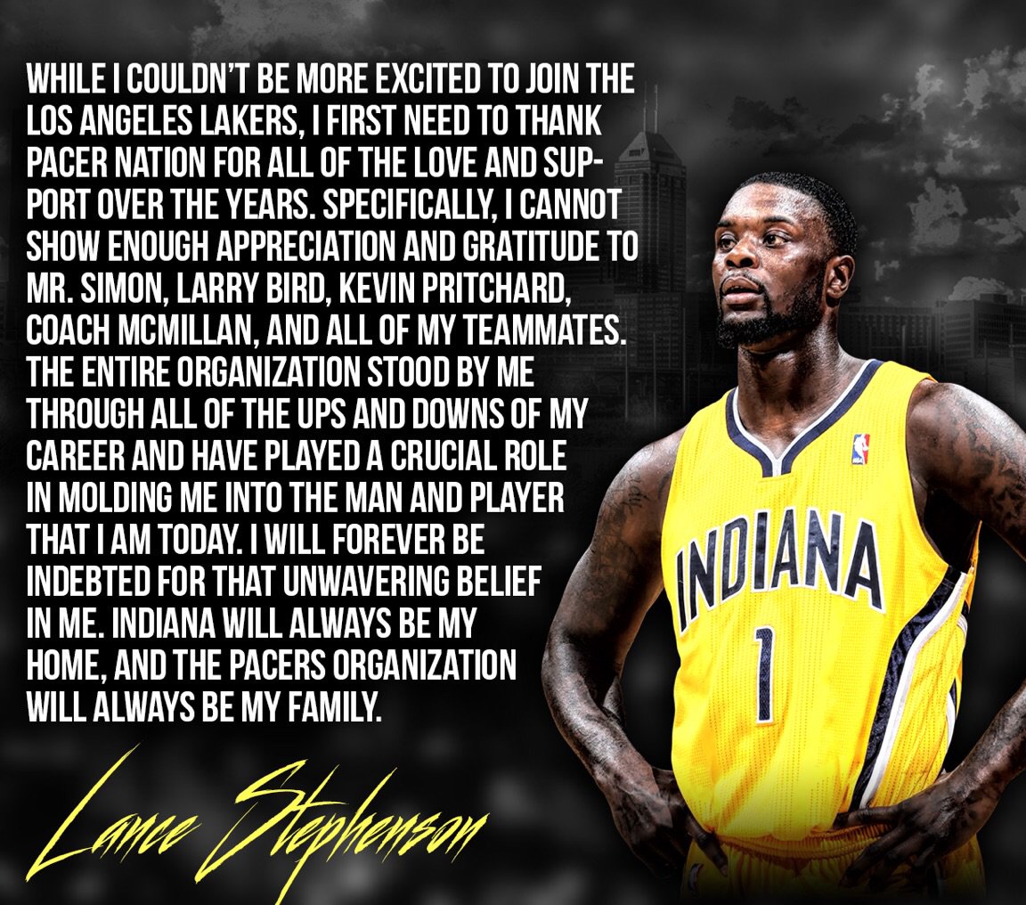 Los Angeles Lakers on X: OFFICIAL: Lakers Sign Lance Stephenson 🔗: Welcome, @StephensonLance! / X