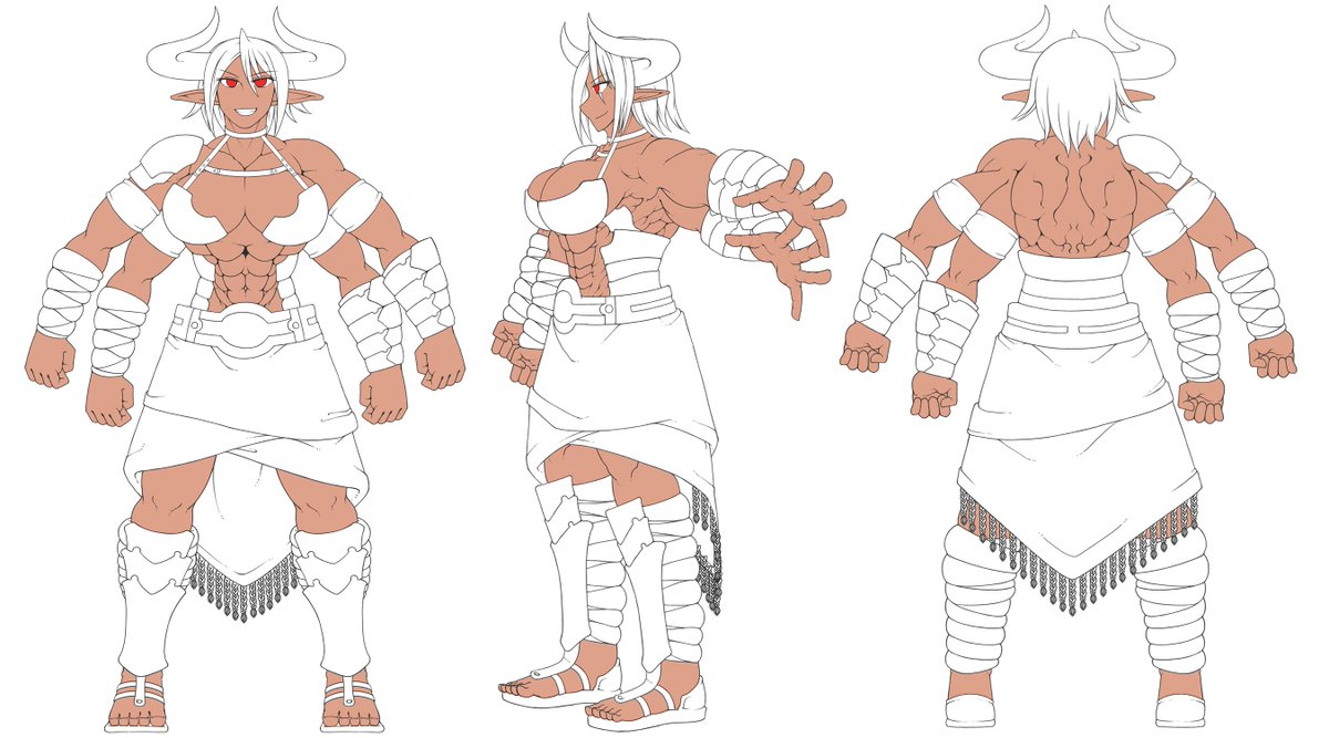 オリキャラ描きました
三面図とか描くの楽しいです 