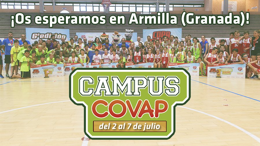 CopaCOVAP's tweet photo. Hoy comienza el #CampusCOVAP de la #6CopaCOVAP en Armilla (Granada). ⚽🏀🌞 ¡Esperamos que los campeones y subcampeones de la #Final6CopaCOVAP disfruten en esta semana del deporte, la amistad y el compañerismo y aprendan valiosos consejos sobre alimentación y autoestima! 👏👏👏 https://t.co/V7FYwi2SsW